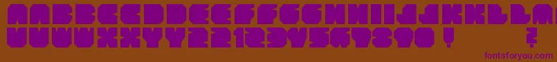 BoodasSubtract Font – Purple Fonts on Brown Background