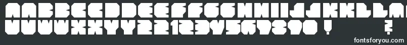 BoodasSubtract-fontti – valkoiset fontit mustalla taustalla