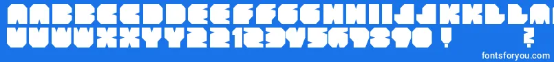 フォントBoodasSubtract – 青い背景に白い文字