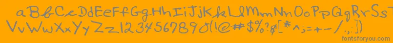 フォントLehn017 – オレンジの背景に灰色の文字