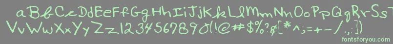 Lehn017 Font – Green Fonts on Gray Background