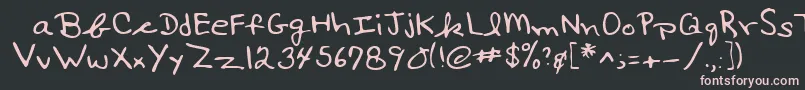 Lehn017 Font – Pink Fonts on Black Background