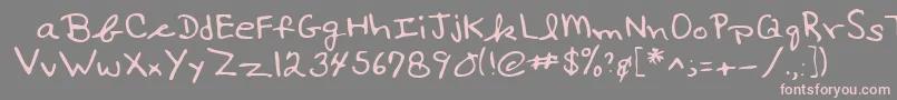 Lehn017 Font – Pink Fonts on Gray Background
