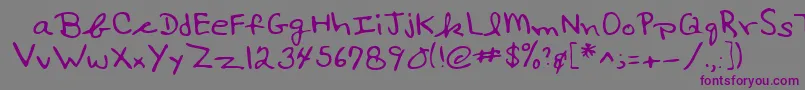 Lehn017 Font – Purple Fonts on Gray Background
