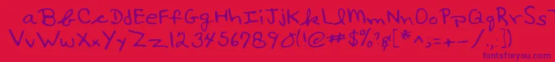 Lehn017 Font – Purple Fonts on Red Background