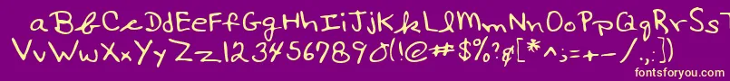 Lehn017 Font – Yellow Fonts on Purple Background