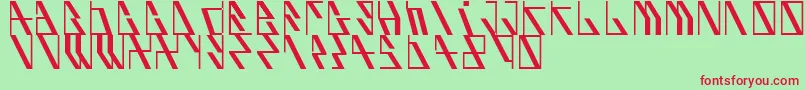 Aufblik Font – Red Fonts on Green Background