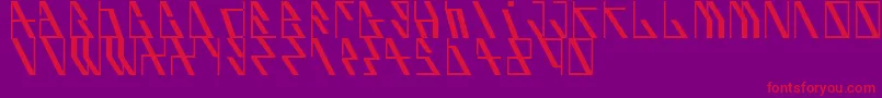 Aufblik Font – Red Fonts on Purple Background