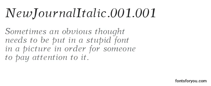 Шрифт NewJournalItalic.001.001