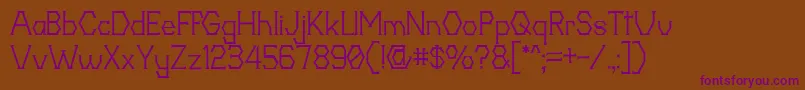 20thCentenaryFaux Font – Purple Fonts on Brown Background