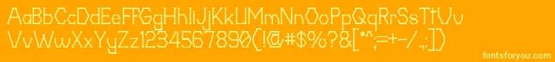 20thCentenaryFaux-Schriftart – Gelbe Schriften auf orangefarbenem Hintergrund