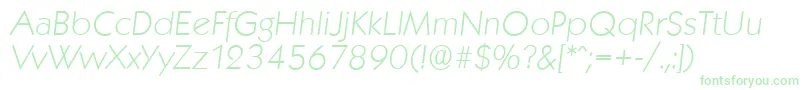 Шрифт KoblenzserialXlightItalic – зелёные шрифты на белом фоне