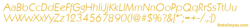 KoblenzserialXlightItalic Font – Orange Fonts on White Background