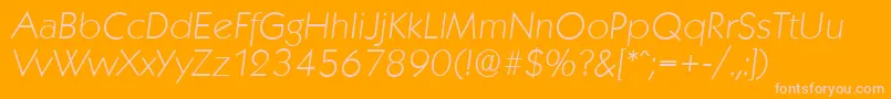 Шрифт KoblenzserialXlightItalic – розовые шрифты на оранжевом фоне
