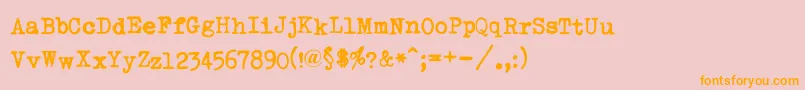 UraniaPiccola1933 Font – Orange Fonts on Pink Background