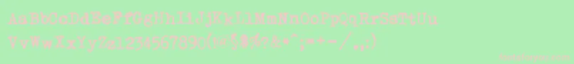 UraniaPiccola1933 Font – Pink Fonts on Green Background