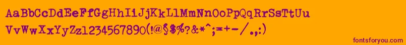Saiba mais sobre a fonte UraniaPiccola1933 Fonte UraniaPiccola1933 – fontes roxas em um fundo laranja