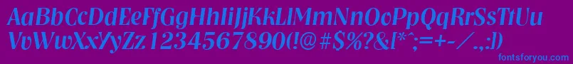 fuente NashvilleserialMediumItalic – Fuentes Azules Sobre Fondo Morado