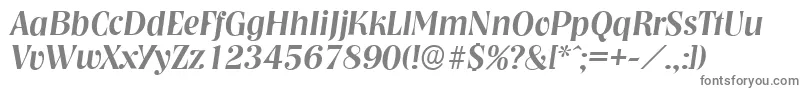 フォントNashvilleserialMediumItalic – 灰色のフォント