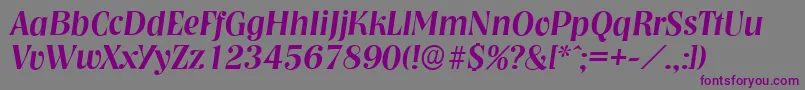 NashvilleserialMediumItalic Font – Purple Fonts on Gray Background