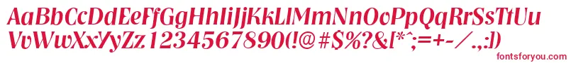 フォントNashvilleserialMediumItalic – 赤い文字