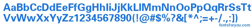 フォントNovaSsiBold – 白い背景に青い文字