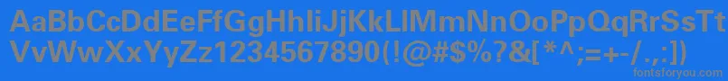 フォントNovaSsiBold – 青い背景に灰色の文字