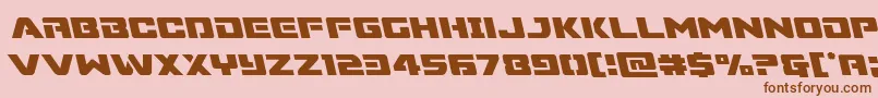 fuente Supercommandoleft – Fuentes Marrones Sobre Fondo Rosa
