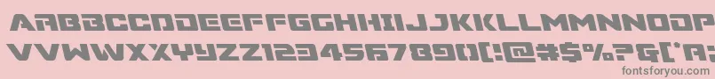 Supercommandoleft-Schriftart – Graue Schriften auf rosa Hintergrund