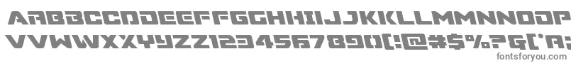 Supercommandoleft Font – Gray Fonts on White Background