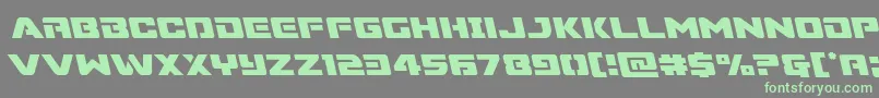 Czcionka Supercommandoleft – zielone czcionki na szarym tle