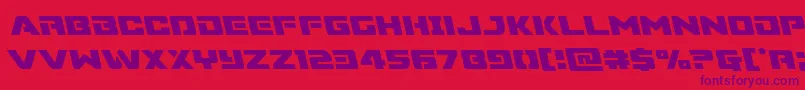 Supercommandoleft Font – Purple Fonts on Red Background