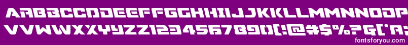フォントSupercommandoleft – 紫の背景に白い文字