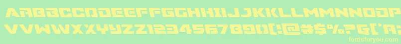 Supercommandoleft Font – Yellow Fonts on Green Background