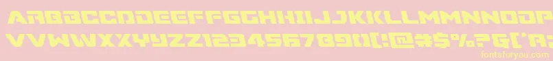 Шрифт Supercommandoleft – жёлтые шрифты на розовом фоне