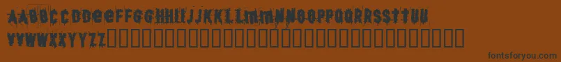BjSkratch Font – Black Fonts on Brown Background