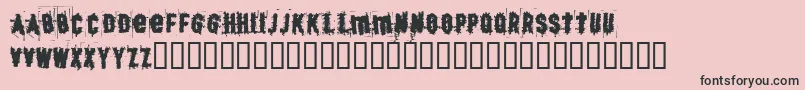 BjSkratch Font – Black Fonts on Pink Background