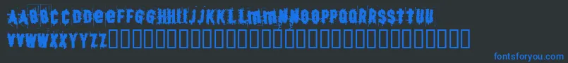 BjSkratch Font – Blue Fonts on Black Background