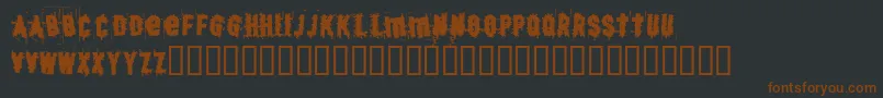 BjSkratch-fontti – ruskeat fontit mustalla taustalla