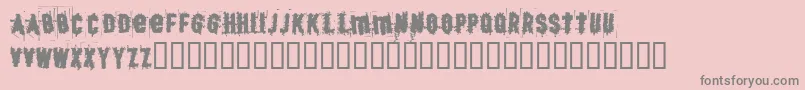 BjSkratch Font – Gray Fonts on Pink Background