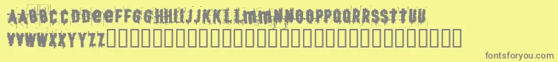 BjSkratch Font – Gray Fonts on Yellow Background