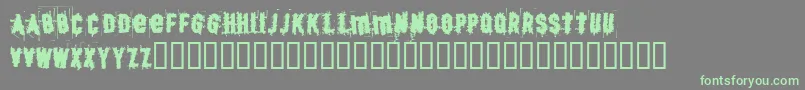 BjSkratch Font – Green Fonts on Gray Background