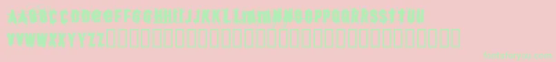 BjSkratch Font – Green Fonts on Pink Background