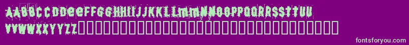 BjSkratch Font – Green Fonts on Purple Background
