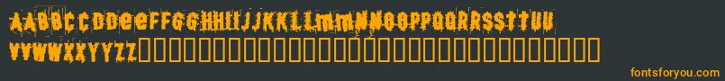BjSkratch Font – Orange Fonts on Black Background