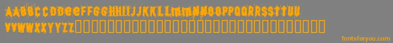 BjSkratch Font – Orange Fonts on Gray Background