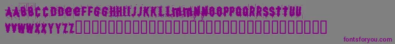BjSkratch Font – Purple Fonts on Gray Background