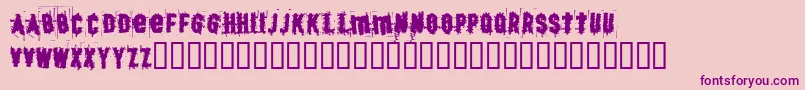 BjSkratch Font – Purple Fonts on Pink Background