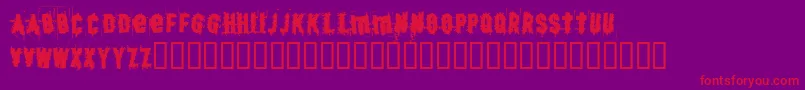 BjSkratch Font – Red Fonts on Purple Background