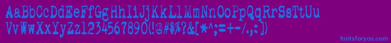 PookieStretch Font – Blue Fonts on Purple Background